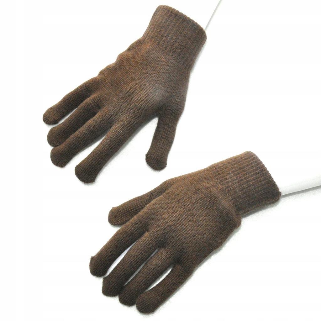 Acrylic Gloves Warm Touch 20Cm Brown R01