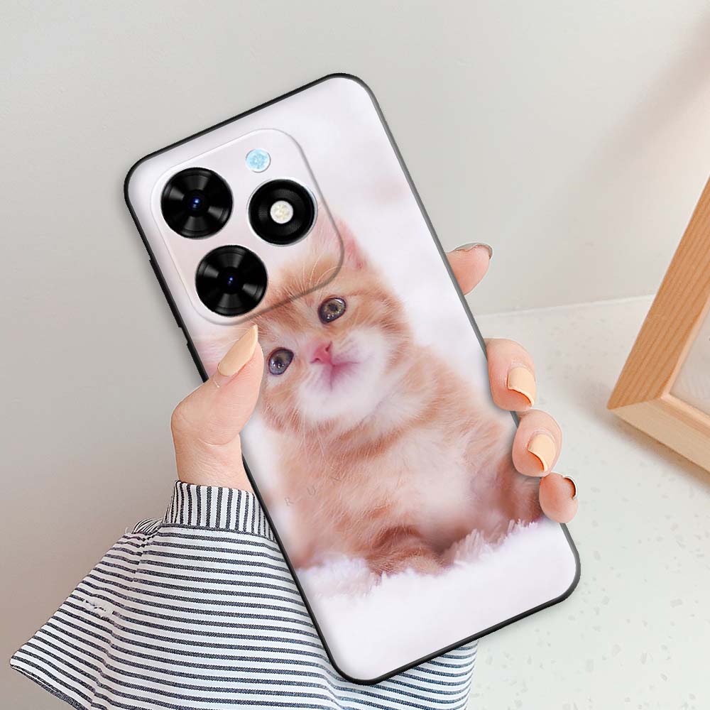 For Tecno Spark GO 2024 Case For Spark GO 2023 Cover Black Edge Soft Silicone Phone Cases For Spark GO 2022 Shell Bumper Funda