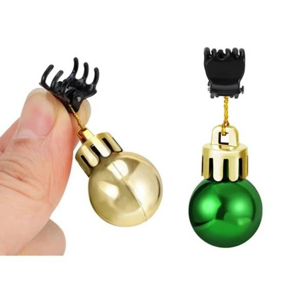 Beard Ornament Christmas Beard Jingle Bell Clip Decoration Plastic Facial Hair Bauble Clips for Holiday Party Decor