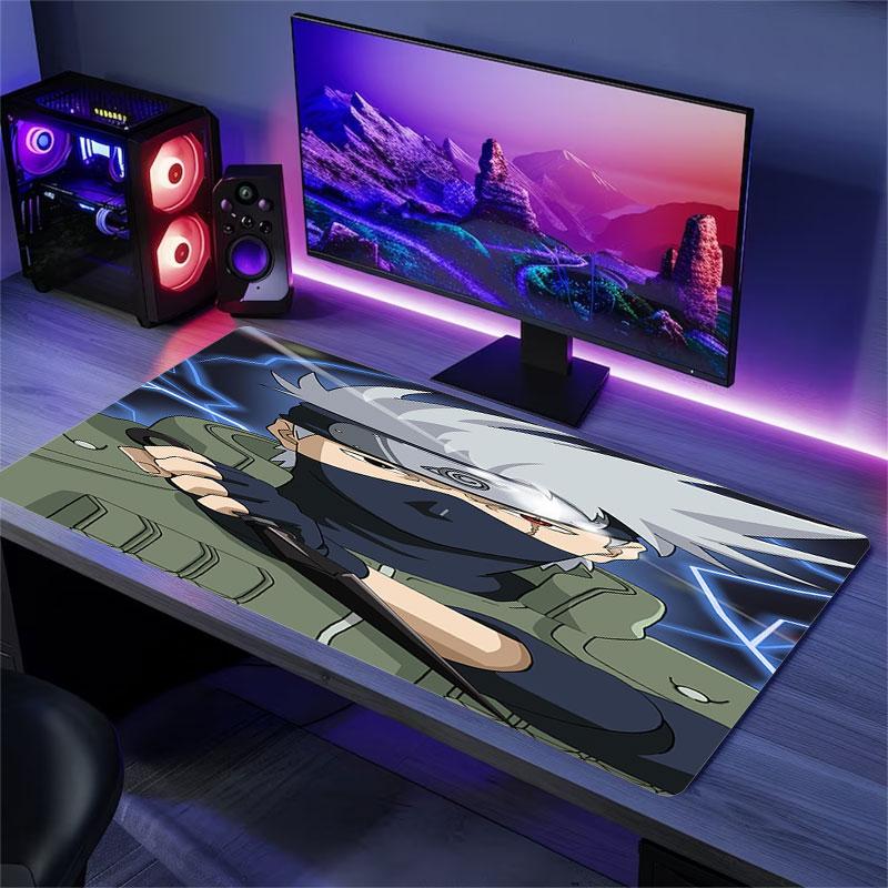 Naruto Kakashi Mouse Pad, Large Gaming Desk Mat, Non-slip XXL Mousepad for Laptop & Tablet, Mini PC Playmat with Stitched Edges