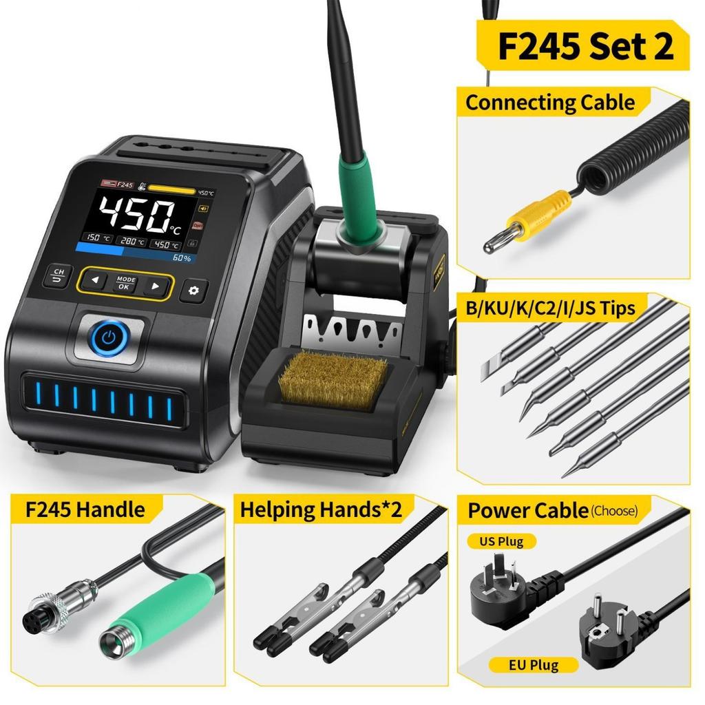 FNIRSI DWS-200 Digital Soldering Station 200W Thermostatic Electric Soldering Iron Kit