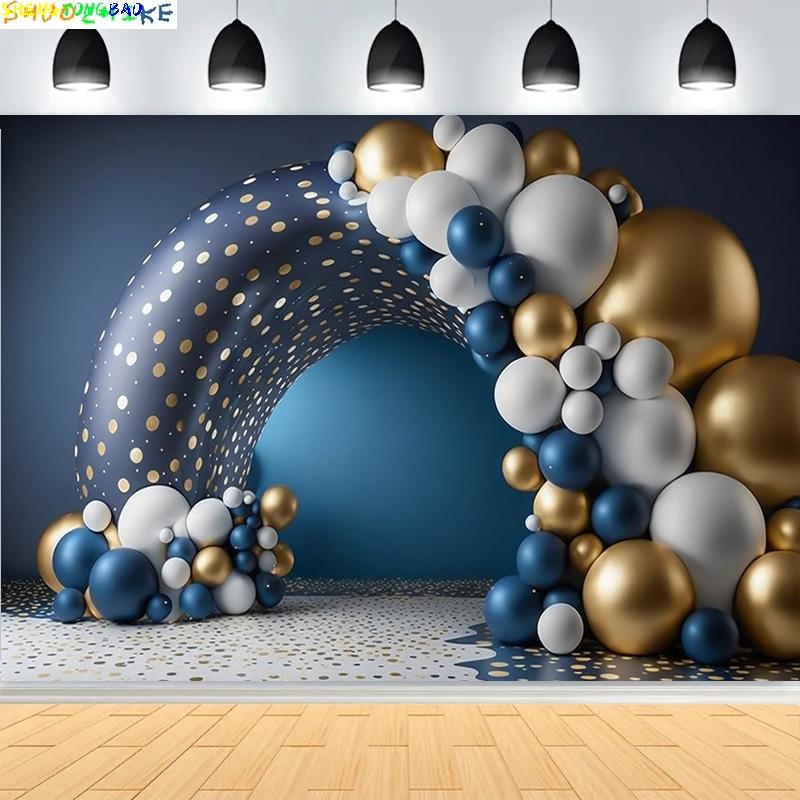 Baby Shower Happy Birthday Party Photography Backdrops Newborn Kids Air Balloon Princess Tropical Jungle Photo Background BB-13