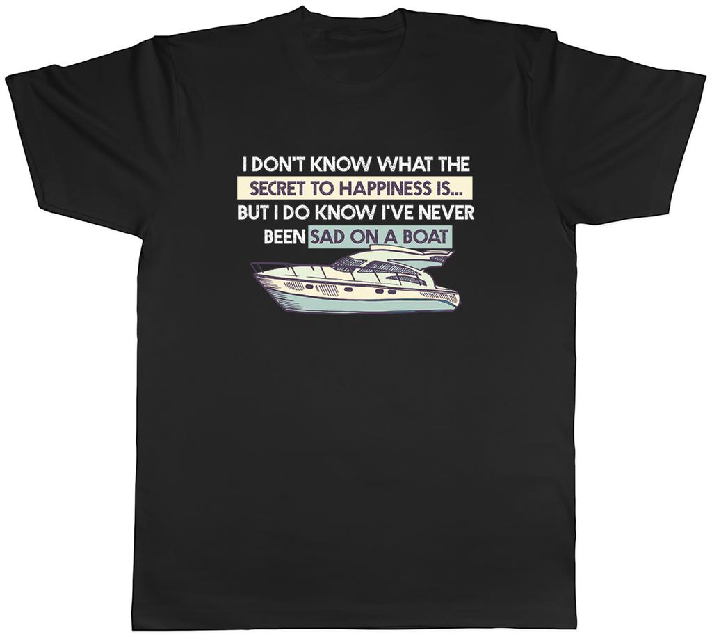 Love Boats Mens TShirt Ive Never been Sad on a Boat Funny Tee Gift