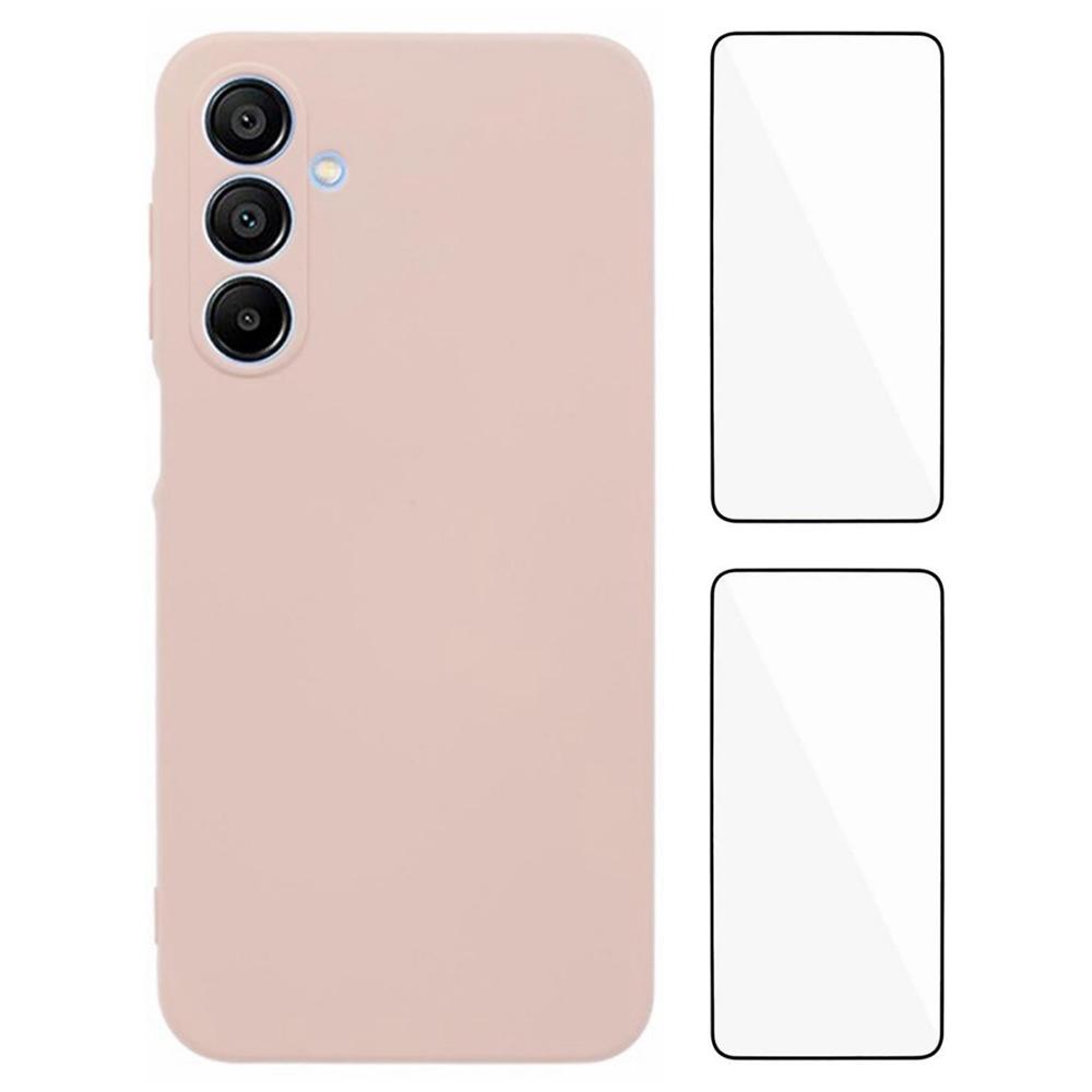 WANLONFENG RB3 Series For Samsung Galaxy A16 4G/5G Case with 2Pcs Screen Film Precise Lens Hole Soft TPU Phone Back Cover