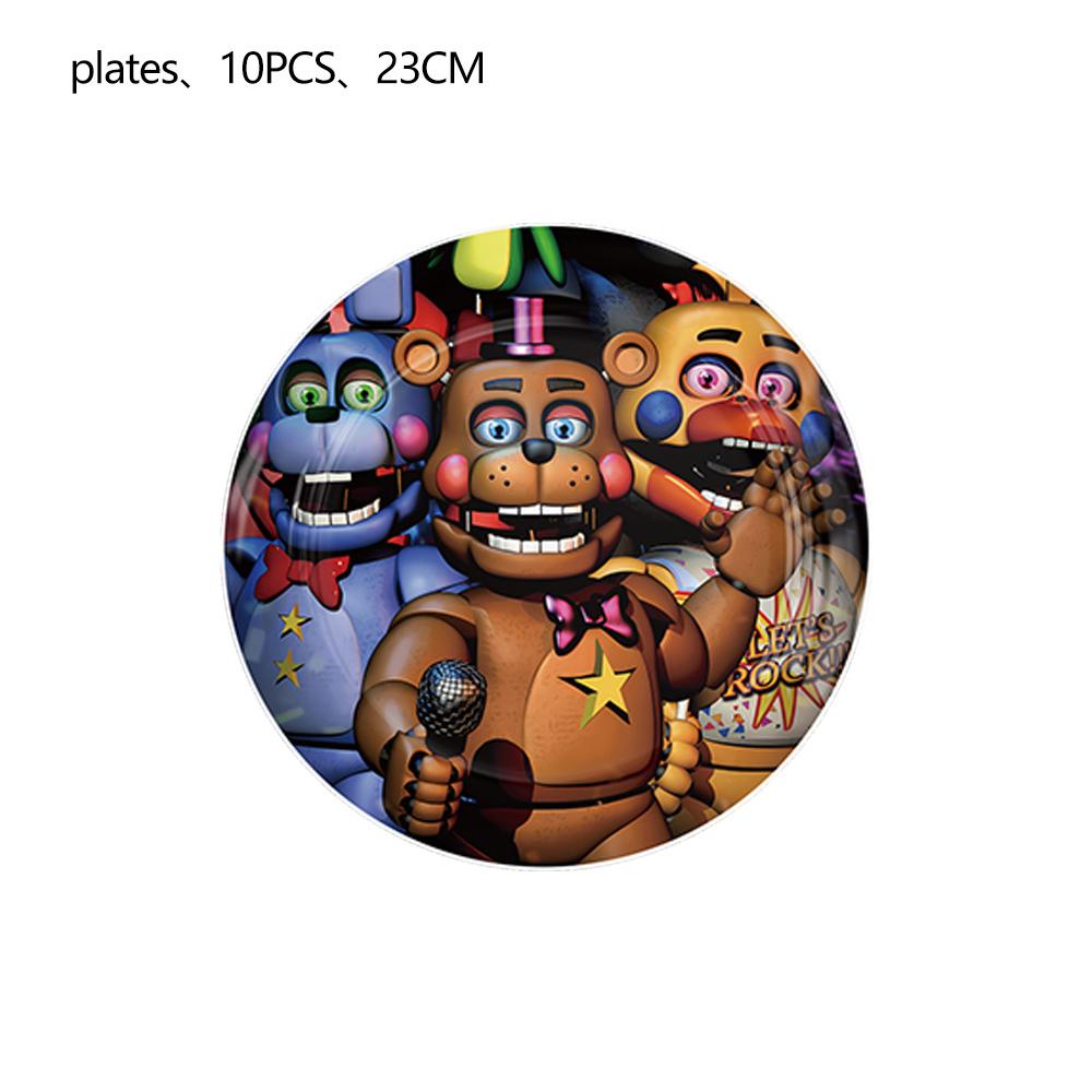 51 шт. Посуда Five Nights at Freddy's включает скатерти, тарелки, салфетки, чашки