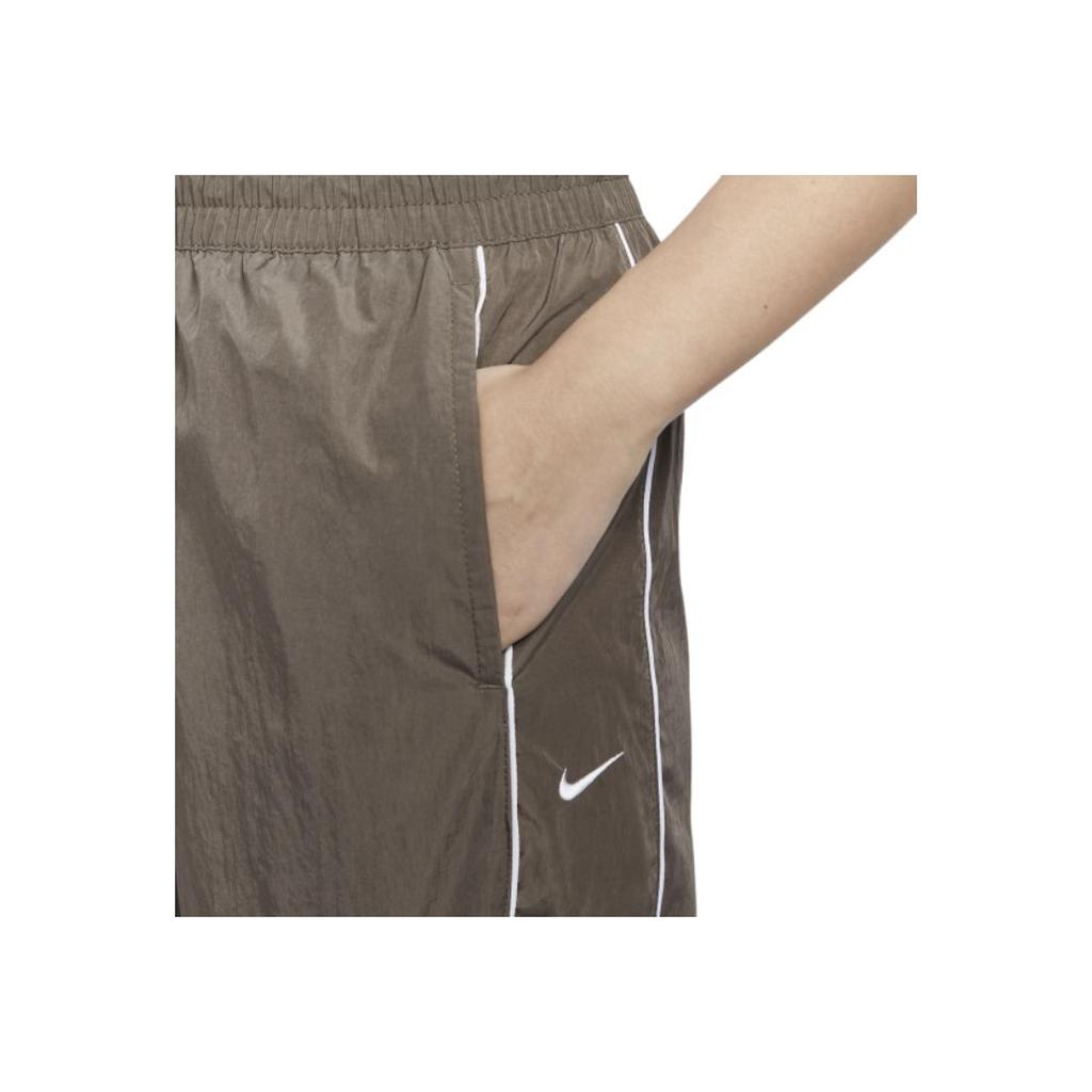 Nike Swoosh Windrunner Ретро Брюки тканые удобные модные повседневные женские низ Железо-серый Белый FV7656004
