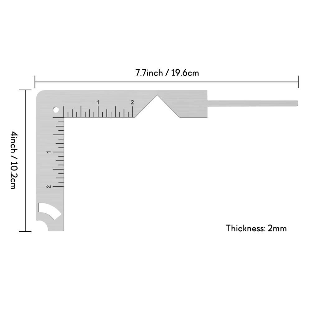 Multi-Function Book Cover Guide 5-in-1 Gauge Ruler Durable Book Cover Positioning Ruler