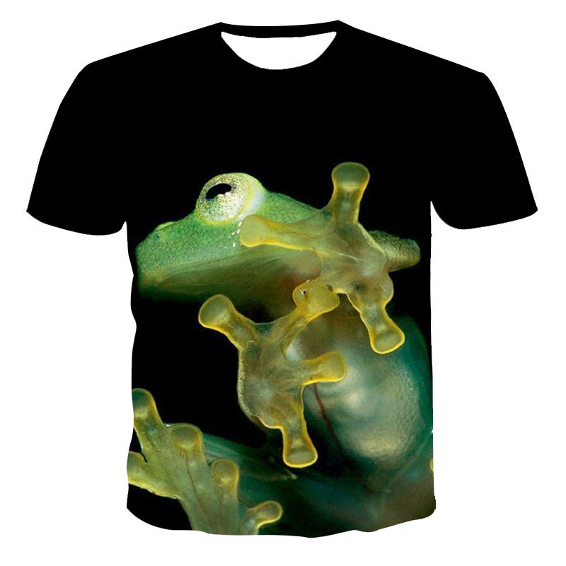 Summer 3D Funny Tree Frog Graphic T Shirts For Men Fashion Casual Animal Print T Shirt Personality Interesting Trend T-shirt