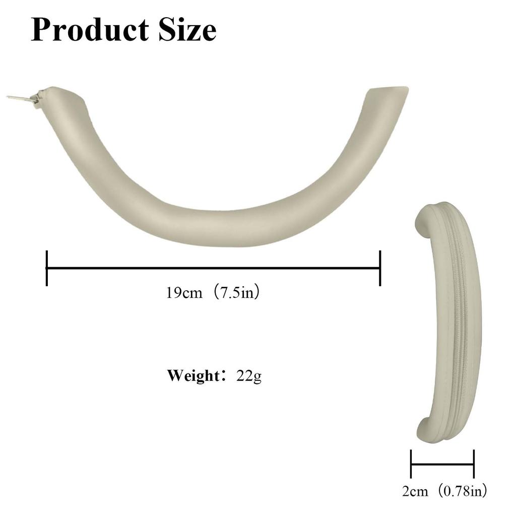 Adhiper Headband Cover for Sony Washable Silincone Headband Protector Cover Compatible with Sony Headphones WH-1000XM5 WH-1000XM5 (Off White)