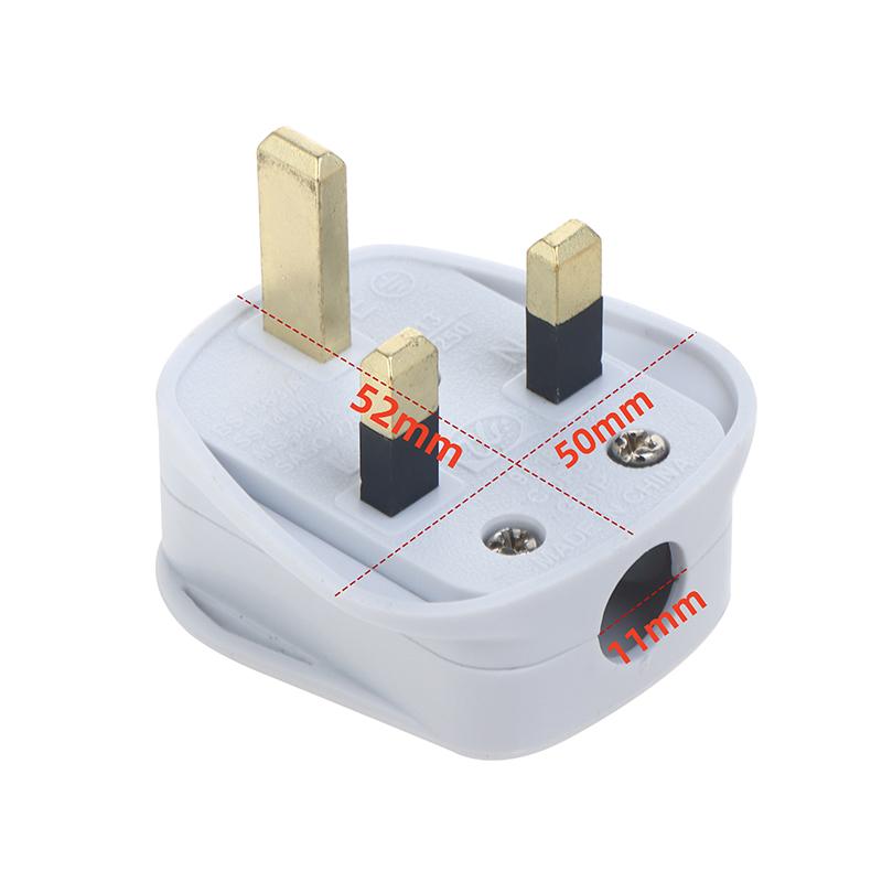 Англия Съемная вилка питания Белый Черный 3-контактный штекер питания Великобритании 13A Сборка прибора Шнур питания Предохранитель Разъем электропроводки