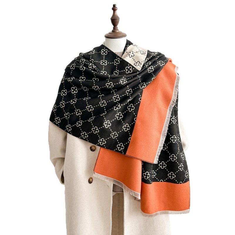 Scarf Women's Winter Versatile High-end Imitation Cashmere Office Air Conditioner Shawl with Thickened Warm Scarf