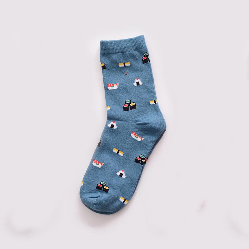 Fashion Korea Creative Cartoon Life Foods Sushi Watermelon Soft Cotton Christmas Gift Socks Dropship