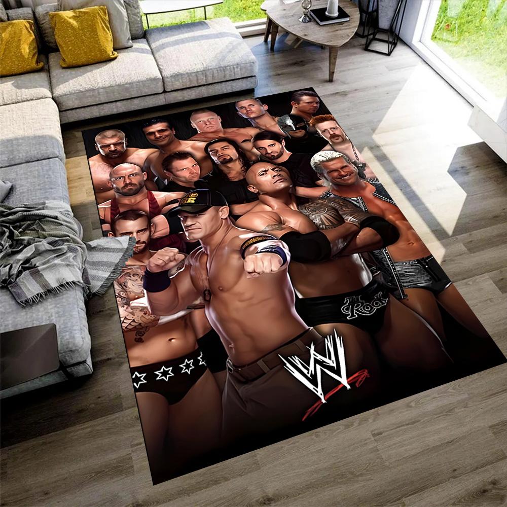 WWE Superstars Collage Carpet Perfect for Dormitory Decorate room Entryway Kitchen Anti-slip Rug Anime Office Decor Birthday/Christmas Gift