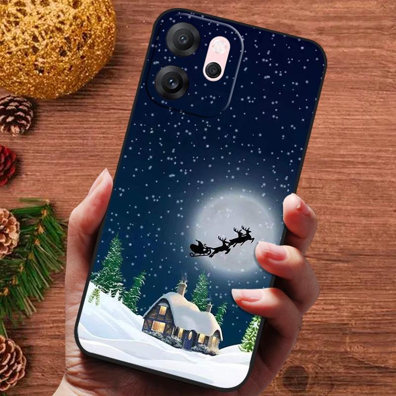 Рождественская расписная обложка для OPPO Reno 14F 14 F Reno14FS Чехол Силиконовая мягкая обложка для телефона для OPPO Reno 14 13 Pro FS Capa Fundas