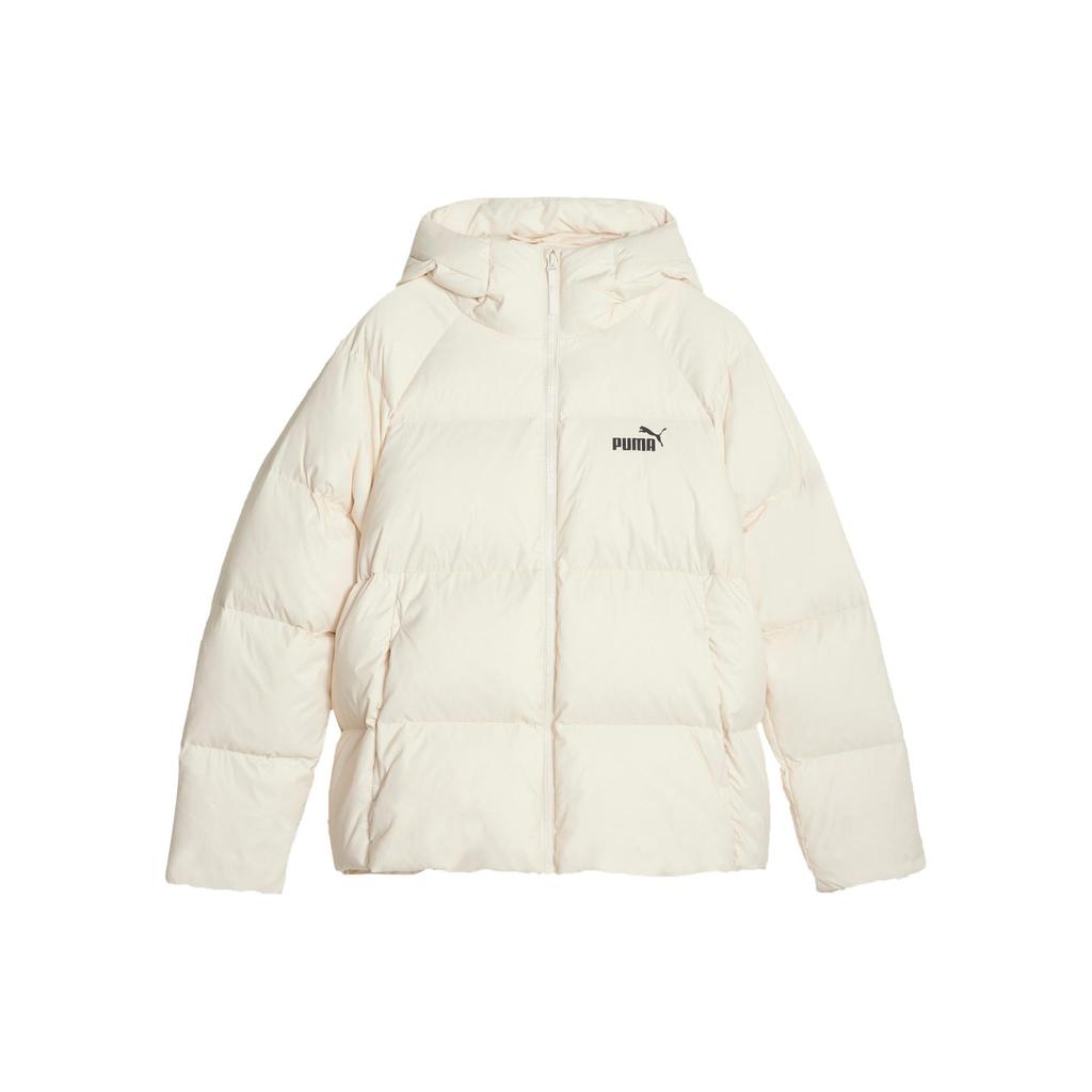 Puma Однотонный повседневный пуховик с рукавами реглан и капюшоном, женские куртки, белоснежный 678342-87