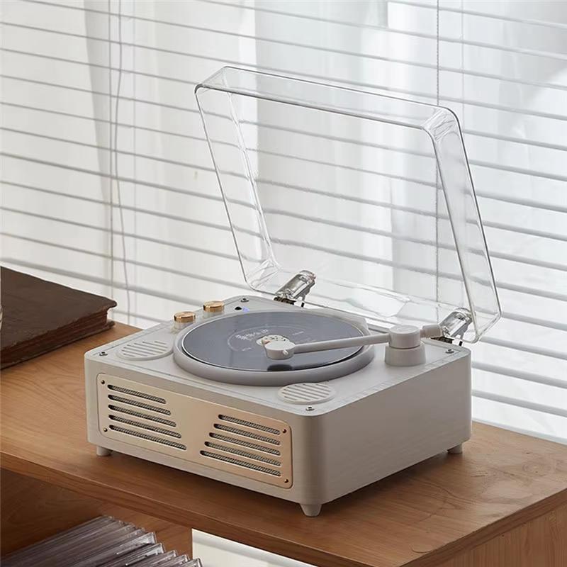 FORW-CD Player Retro Bluetooth 5.0 Stereo HIFI Audio Speaker Portable Desktop CD Player For Home