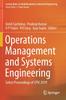 Книга Operations Management and Systems Engineering : Select Proceedings of CPIE 2019