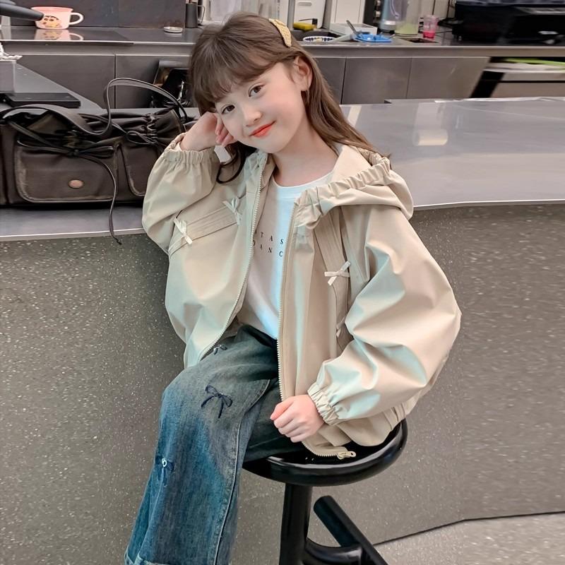 Осень 2025 Куртка-ветровка для девочек в корейском стиле