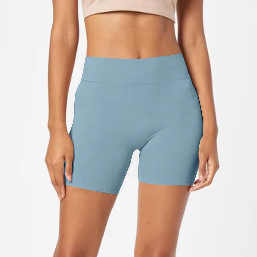 Women's Casual Peach Butt Yoga Shorts High Waist Pocket Sports Fitness Nude High Bounce Running Quick Dry Three-quarter Pants