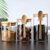 Airtight High Borosilicate Glass Jar with Spoon for Kitchen Storage: Perfect for Grains, Dried Fruits, and Coffee Beans