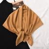 New Four Seasons Available Solid Color Cotton And Hemp Simple Style Versatile Silk Scarf For Air Conditioning Room External Use Shawl Scarf Baotou