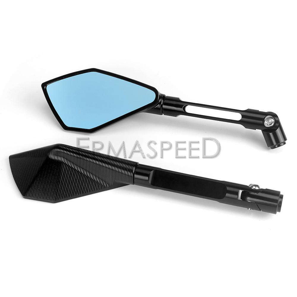 Алюминиевые зеркала заднего вида для мотоциклов с ЧПУ, 8 мм 10 мм, универсальные антибликовые боковые зеркала для Z900 Z750 Z650 MT09 MT07