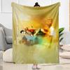 Golden Moment Soccer Blanket Soft Warm Cozy Perfect for Chair Office Chair Picnics for All Seasons Modern Gift for Travel Home Birthdays