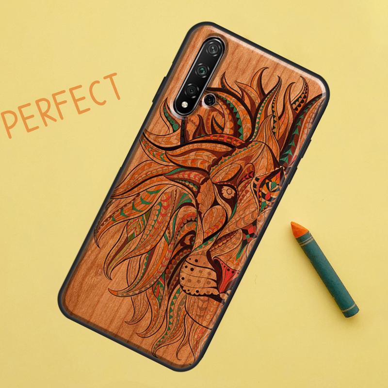 Wood Pattern For Huawei Nova 8i 12i 11i 12s Y73 Y72 Y61 Y91 Y90 Y70 Y60 9 10 SE P30 P40 Lite P60 Pro Case