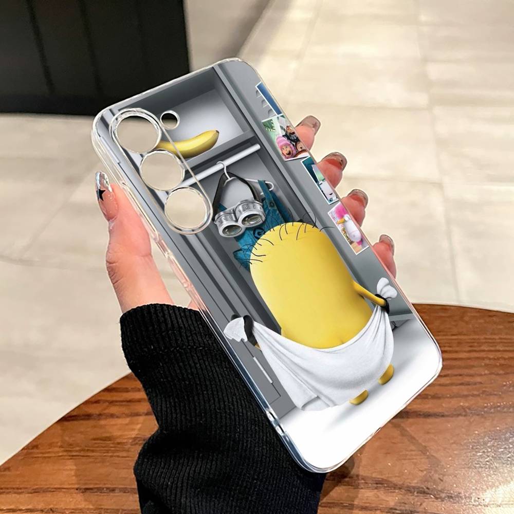 МИЛЫЙ L-Маленькие M-Миньоны-сы Чехол для телефона SamsungA10,12,20,21S,30,31,40,50,51,52,70,71 Прозрачный чехол