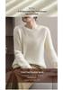 Women's Brushed Wool Round Neck Sweater - Soft, Versatile, Elegant Fashion for Autumn and Winter