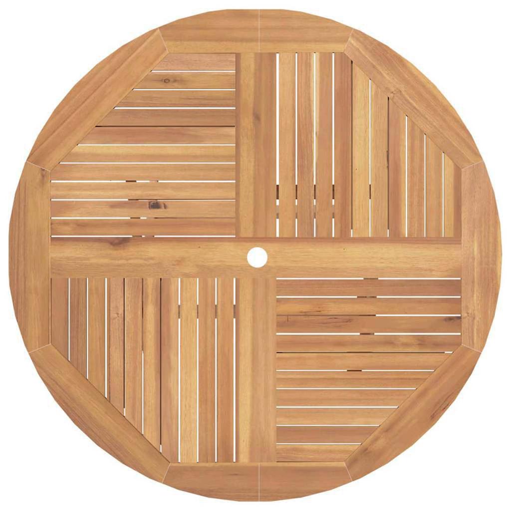 Garden Set 5 Pieces Brown Solid Wood Teak