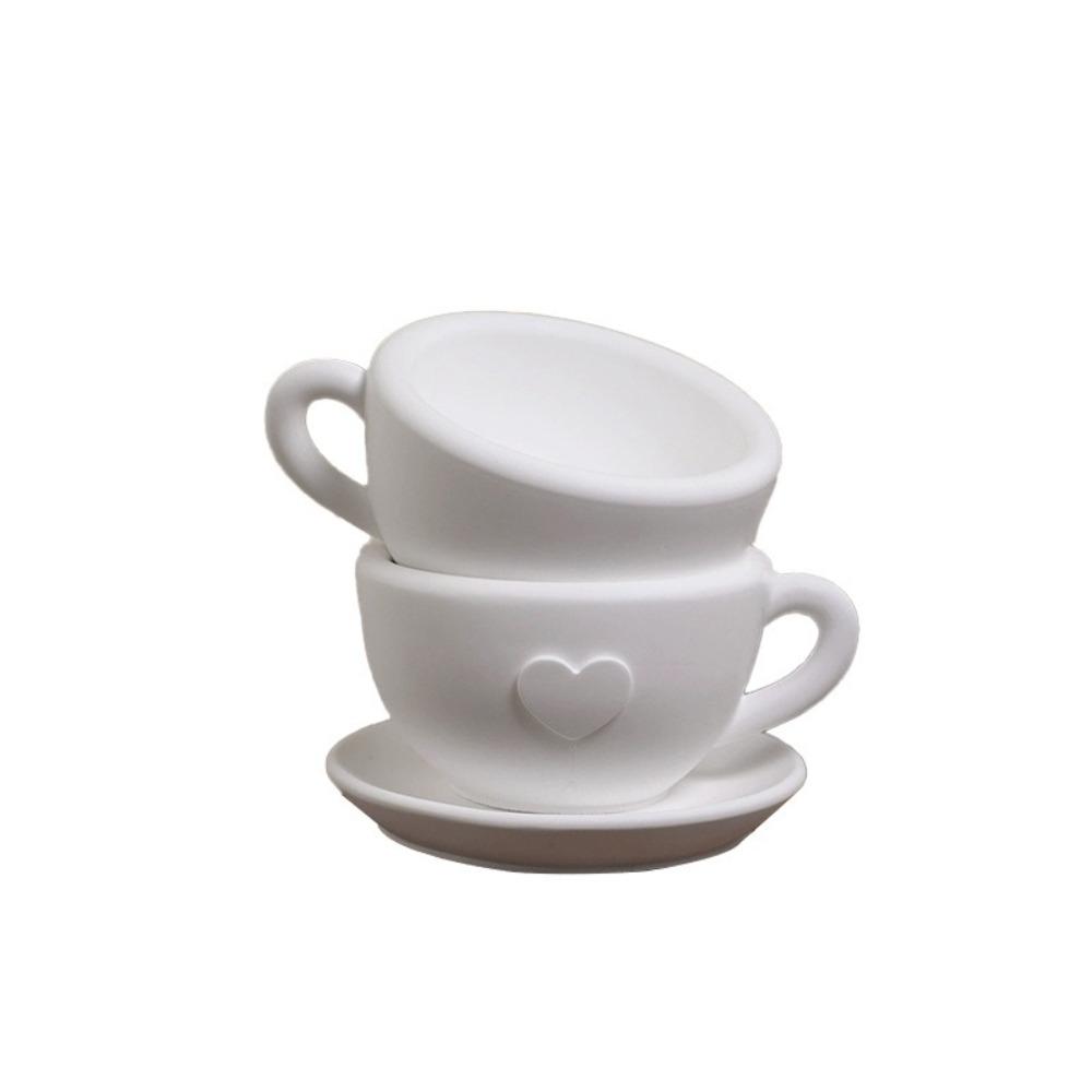 Элегантная форма для кофейной чашки 3D Форма для гипса и цемента Прочные формы для свечей Подарки для вечеринки