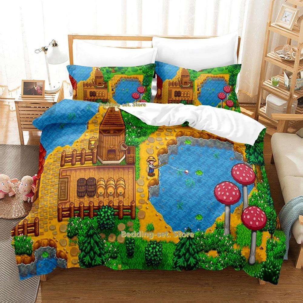 Комплект постельного белья Stardew Valley, односпальная кровать, двуспальная кровать размера «king-size», комплект постельного белья для взрослых и детей, комплект постельного белья для игр