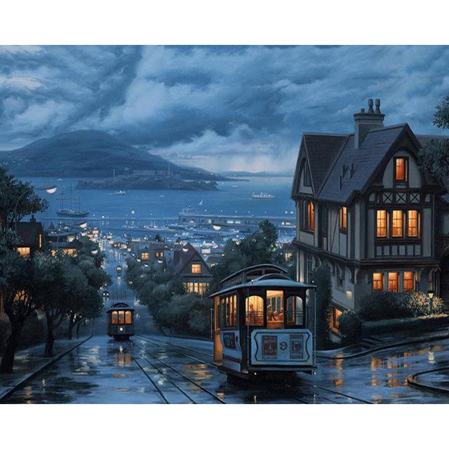 5D DIY Алмазная картина Набор Пейзаж Искусство Алмазная вышивка Стразы Украшения для дома