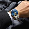 Chenxi Luxury Watch Men Golden Dragon Pattern Stainless Steel Fashion Quartz Wristwatches Curved Mirror Watches For Men Business