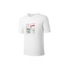 Li Ning Badminton Series Sa Culture Series Letter Round Neck Pullover Short Sleeve T-Shirt Unisex Tops Standard-White AHSU463-2