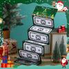 Christmas Red Envelope Money Box Gift Card Holder 10 Slots Surprise Party Greeting Card Cash Wallet for Christmas Birthdays Weddings