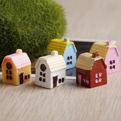 5 шт. Маленький загородный дом 5 цветов DIY смоляной сказочный сад ремесло украшение миниатюрный микро подарок