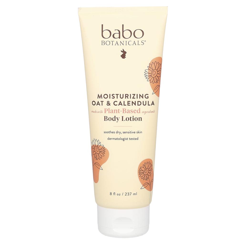 Babo Botanicals Moisturizing Body Lotion, Oat & Marigold, 8 Fl Oz (237 Ml)