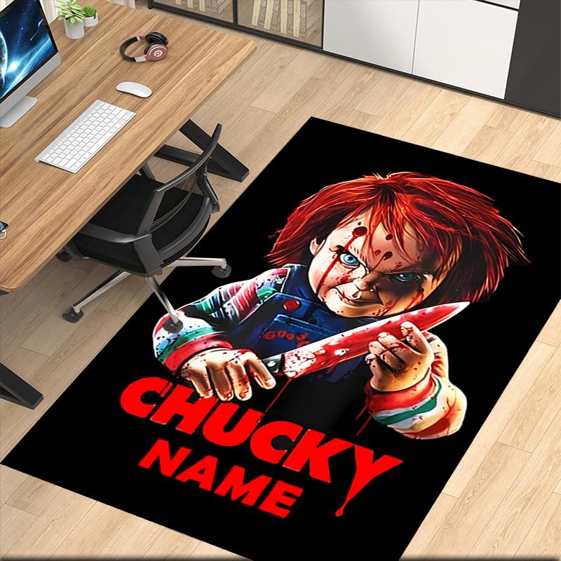 Custom Name Chucky Printed Carpet, for Office Chair Living Room Bedroom Kitchen Room Decor Gifts.