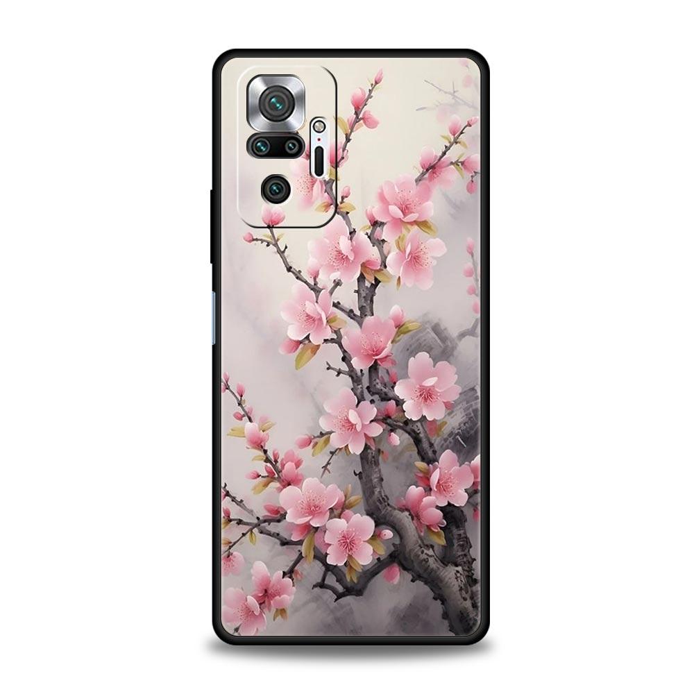 Чехол для телефона с изображением вишневого дерева для Xiaomi Redmi Note 13 12 5G 9S 9 8 10 11 Pro 4G 9T 13C 12C 10C 9C 9A 7 Pro, мягкий силиконовый чехол