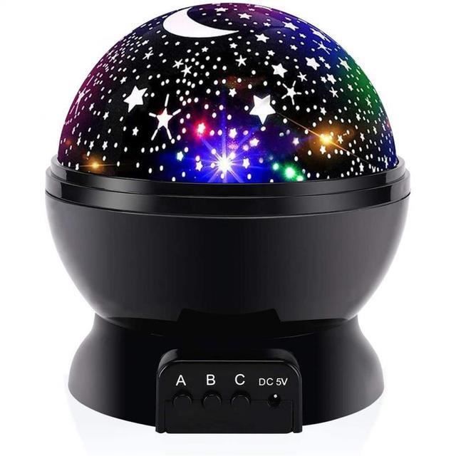 Veilleuse Etoile Projection - Lampe Projecteur Ciel & Etoile pour Enfant 360°Rotation -Lampe de Chevet pour garçon ou fille