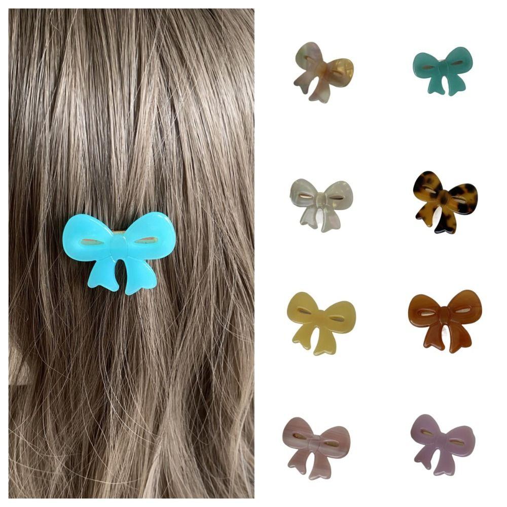Bowknot Bow Hairpin Korean Style Bow Duckbill Clip Creative Acetic Acid Duckbill Clip Travel