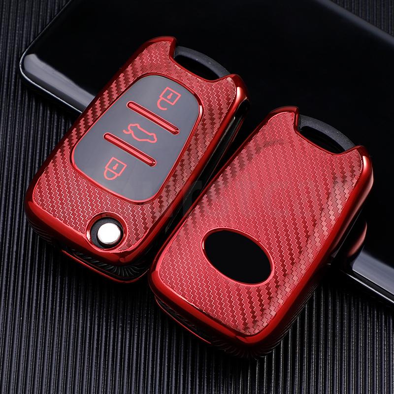 SKCW6 For Kia Sportage Rio 3 Soul Optima Ceed Pro K5 K2 TPU Car Key Case Cover for Hyundai I20 I30 Ix20 Ix35 Elantra Accent