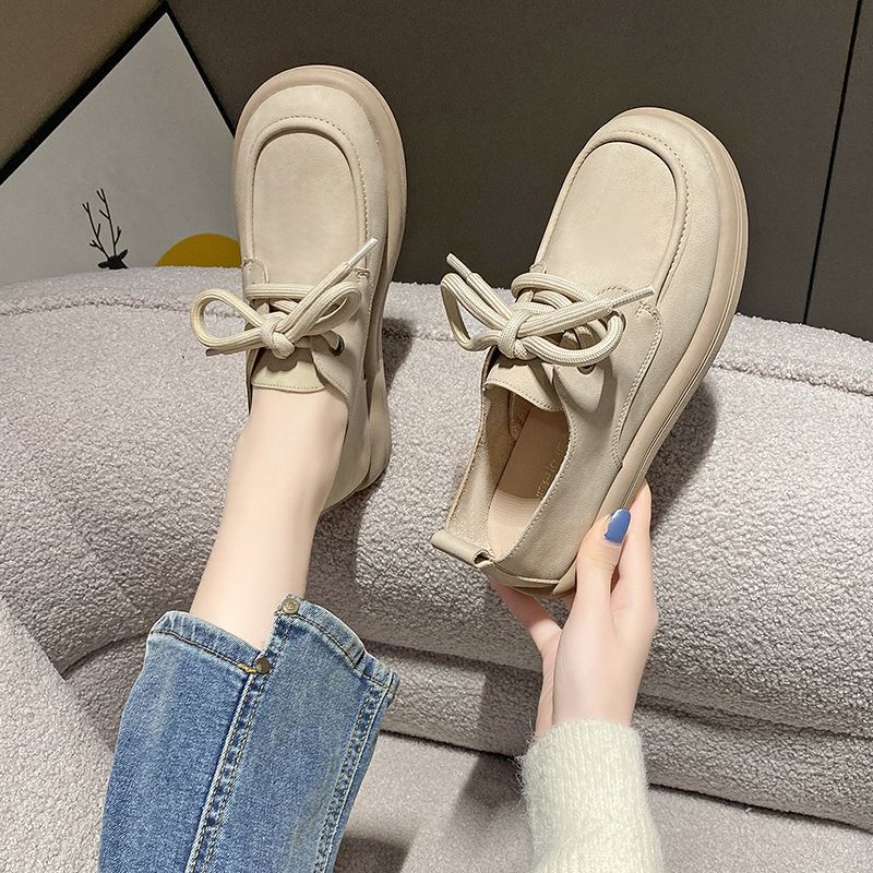 Женские однотонные мокасины, повседневные туфли на шнуровке с мягкой подошвой, легкие туфли из искусственной кожи