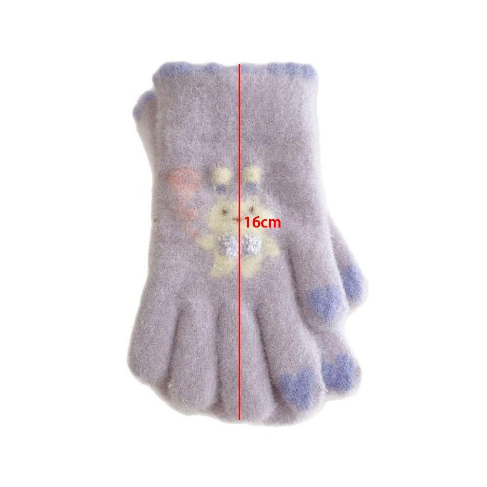 Windproof Plush Gloves Cold Proof Mittens Fashion Warm Gloves for Children