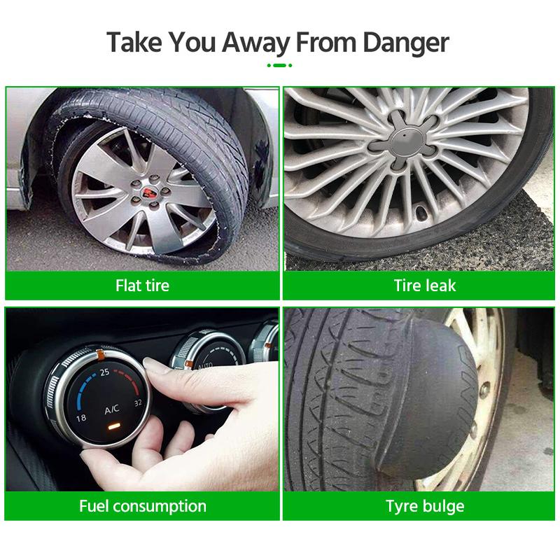 E-ACE K10 Солнечная TPMS Автомобильная система сигнализации давления в шинах Система контроля температуры шин Цифровой дисплей Автоматические системы охранной сигнализации с 4 датчиками