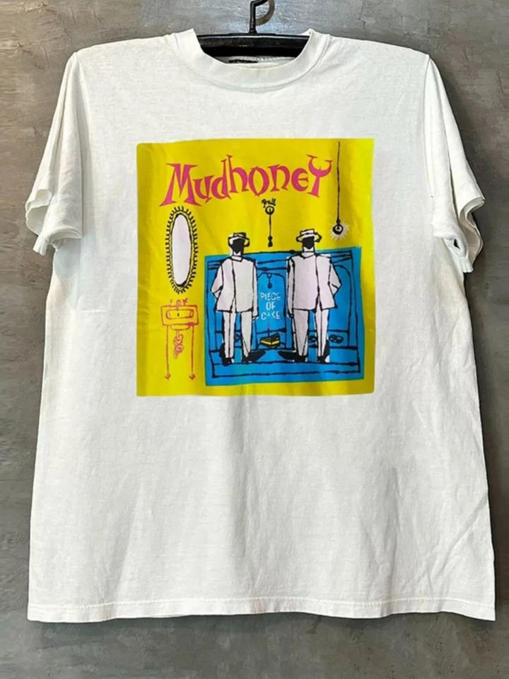 Vintage Mudhoney Band Shirt Rare Design White Short Sleeve Unisex T shirt