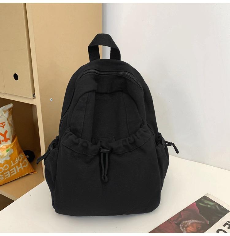 Washed Canvas Schoolbag Women's Casual Backpack College Students' Casual Class Backpack
