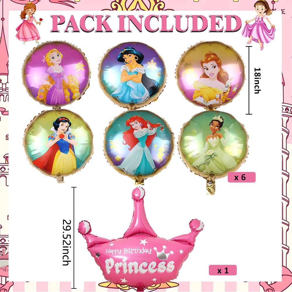 9 шт. Красочные шары принцессы Шары на тему принцесс для украшения вечеринки